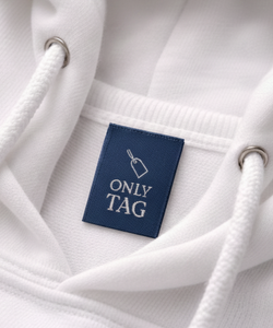 Etiqueta Bordada Dobra ao Meio 30x90mm 2 Cores de Figura